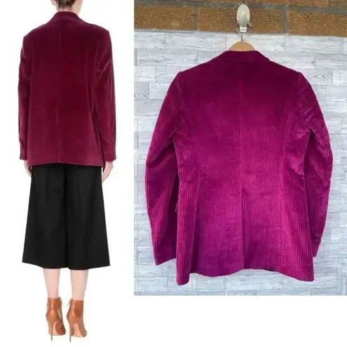 Dries Van Noten Stretch-Cotton Corduroy Jacket in fuchsia size 38/small