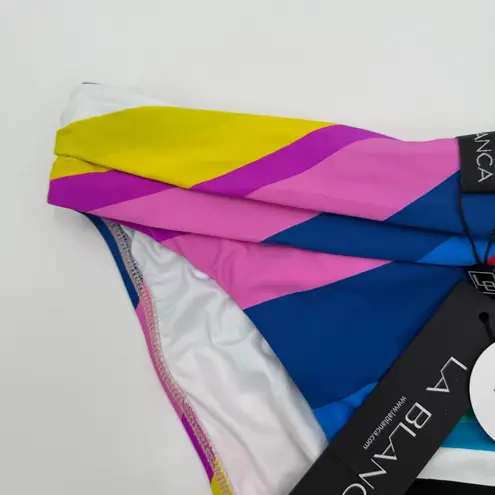 La Blanca Bikini Bottoms Size 6 NWT Sunscape Hipster Shirred Swim UPF50 Colorful