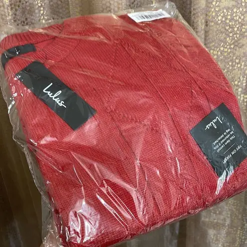 Lulus Warm Personality Rust Red Knit Two