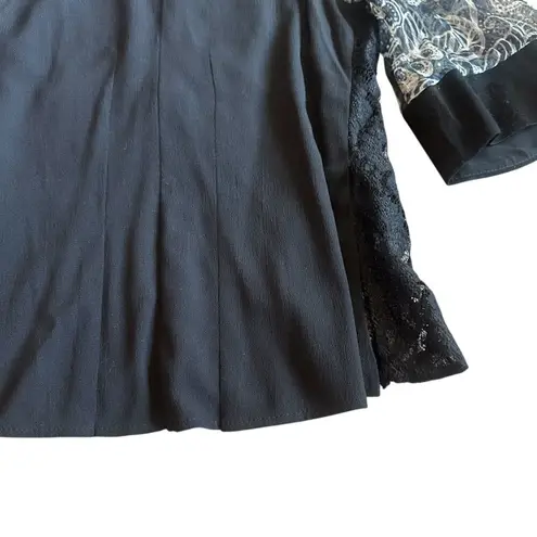 Violet Kay Silk Blend Kimono Blouse Sweater Top Jacket Size Small Women's Black