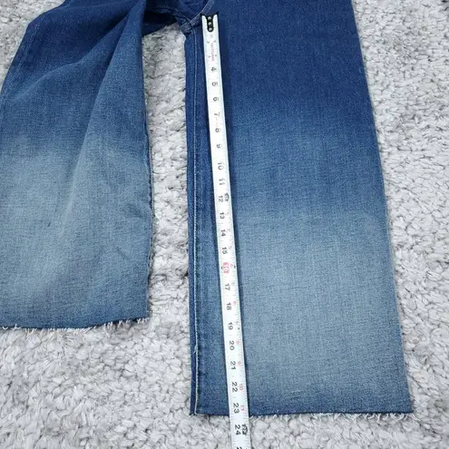 Lauren Ralph Lauren Ombre High Rise Wide Leg Crop Jeans Size 2P Petite Blue Y2K