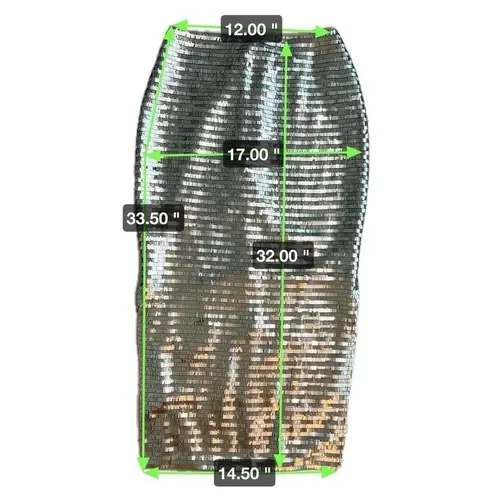 Karina Grimaldi  Hayve Shingle Sequin Silver Pencil Skirt, Size XS  NWOT