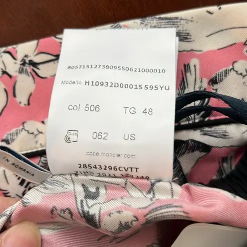 Moncler Silk Pink Surf Hawaiian Vacation Relaxed Shorts Size 48/XL