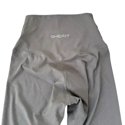 SheFit NEW Boss High Waisted Athletic Leggings Gray Size S NWT