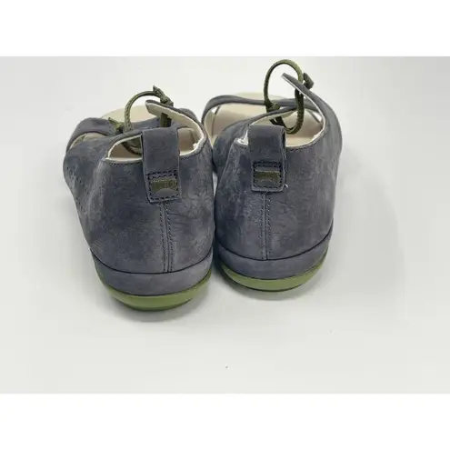 NWOB Camper Womens Girls Right Nubuck Leather Shoes Size 38 Grey Perforated Gray