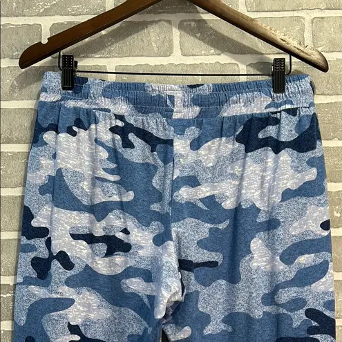 Jane & Bleecker Jane and Bleeker Blue Camo Loungewear Pull On Joggers w/ Pockets Women’s Medium