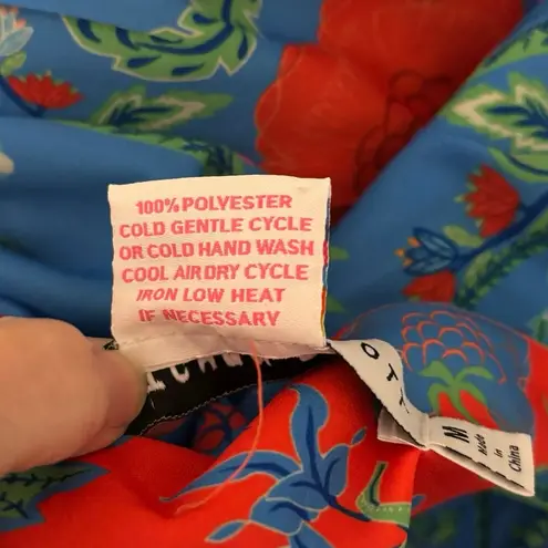 Gretchen Scott Size M Jungle Symphony Easy Chic Midi Dress Preppy Colorful