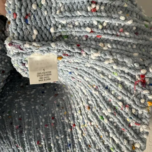 Jun & Ivy Sweater Womens Small Blue Multicolor Confetti Knit Pullover Cozy Top