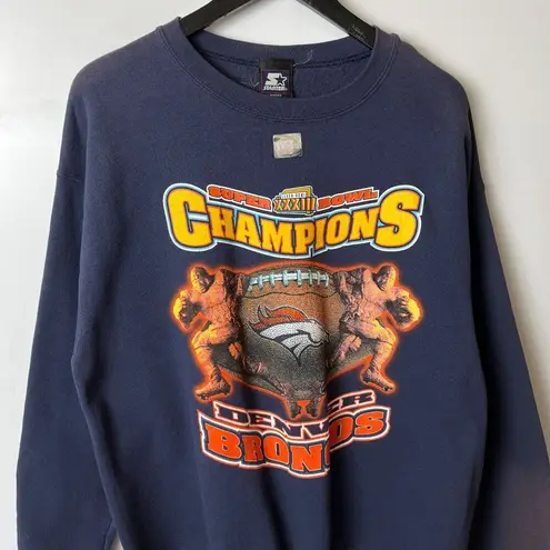 Starter Vintage 90s Denver Broncos Super Bowl XXXIII Champions Crewneck USA Made