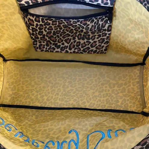 Premier Designs Leopard Print “Jewelry Diva “Tote Bag with Blue Accents