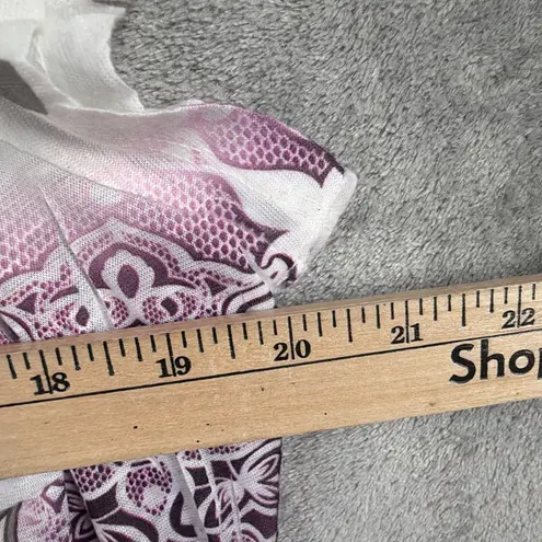 One World Energe by Shirt Blouse L Embellished Brown Beige Floral Y2K Fairy