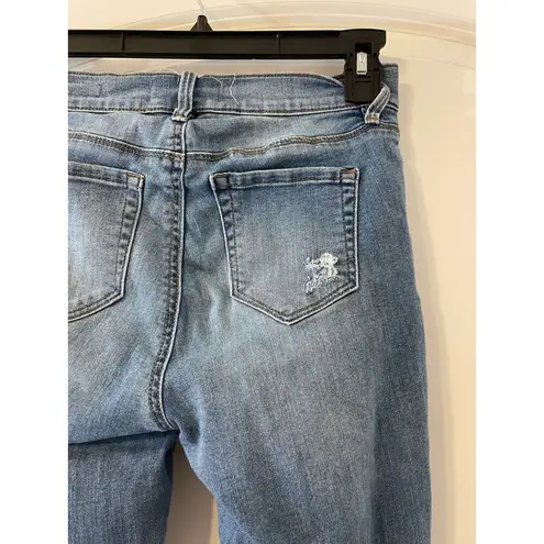 PacSun  Light Wash Mid Rise Distressed Destroyed Ankle Jeans, Size 25