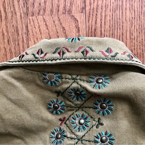 Buffalo David Bitton David Bitton Buffalo RARE Embroidered Collar V-neck Tan Jacket Women’s Size S