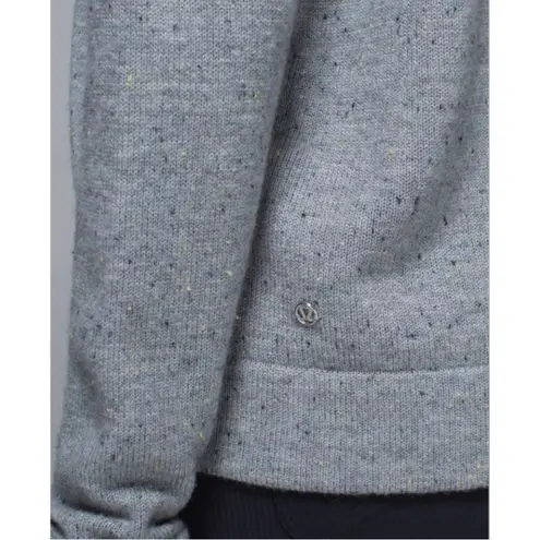 Lululemon  Grey Speckled Merino Wool Yogi Crew Sweater Size 8