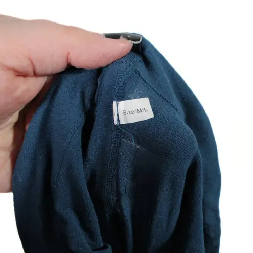 Vintage Y2K Teal Tights – Size M/L – 2000s Aesthetic Blue