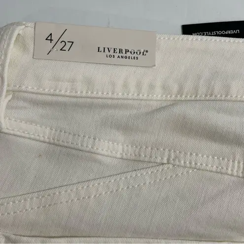NWT Liverpool Ivory Cream Porcelain Hugger Piper Ankle Skinny Jeans Size 4 / 27 White