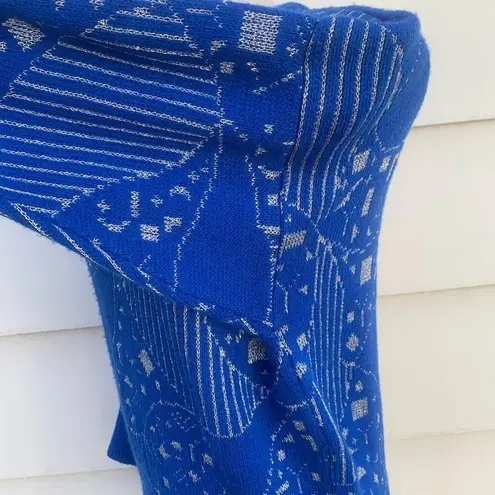 Vintage 90s blue abstract geometric sweater MEDIUM?