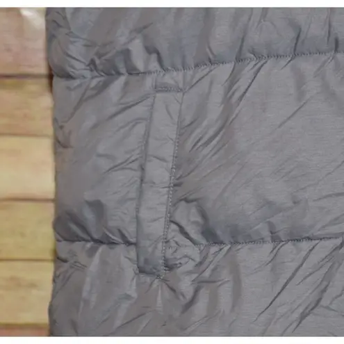 Heat Keep Ladies Gray Sleeveless Quilted Puffer Jacket Size XXL Pocket Insulated