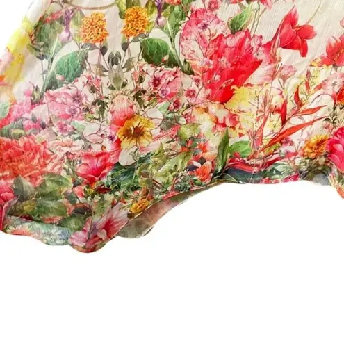 Cal Style Tunic Floral Print Sleeveless Top Size XL Pink