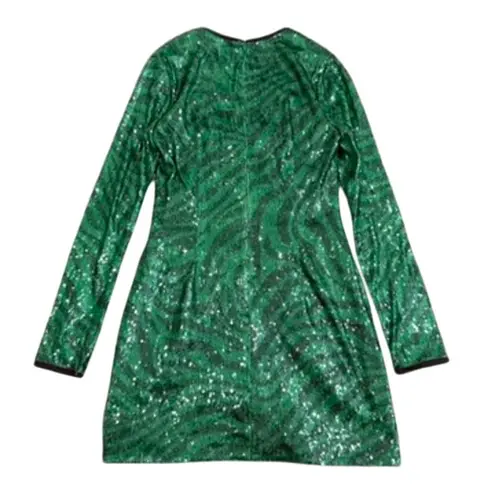 The Wolf Gang Brillo Sequin Dress in Green, Size M Green Size M
