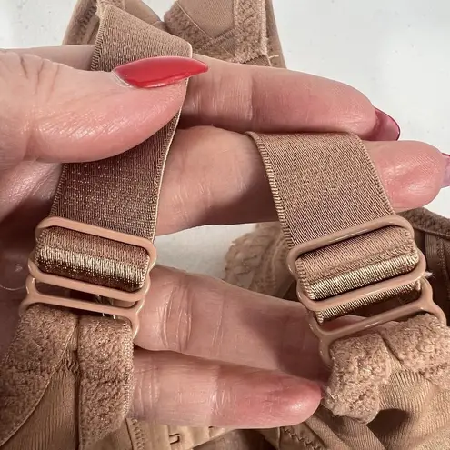 GLAMORISE 34G Bra Low Cut WonderWire Lace Bra Padded Underwire Wide Strap Brown Size undefined - Image 6