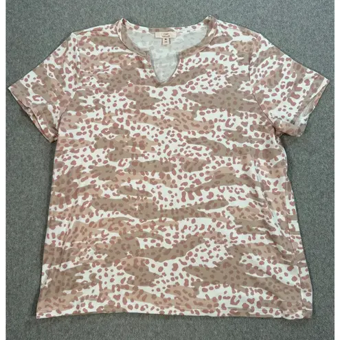 Como vintage Camo Animal Print Tee Shirt Women's X-Large Pink Comfort Lounge