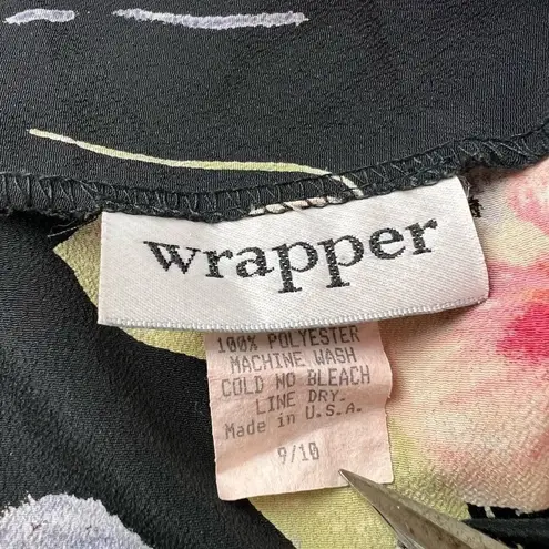 Vintage Dark Floral Maxi Skirt Black Pink Purple Cottagecore Garden Fairy Size 10