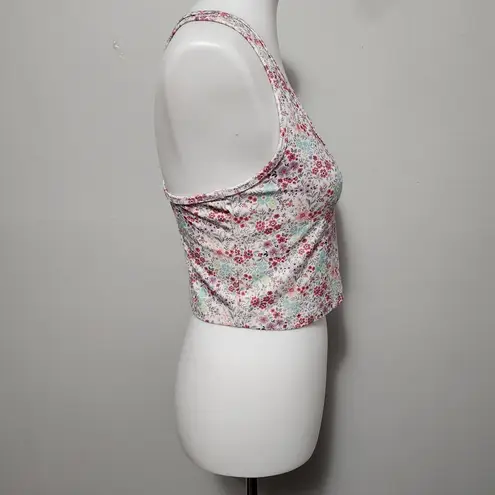 Evolution and creation EVCR Kendall Snow Garden Floral Compression Cropped Tank Size Medium