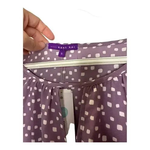 West Kei Stitch Fix Purple Tie Front Blouse // size Small NWT