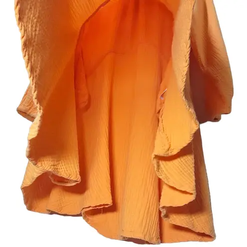 Magaschoni x Anthropologie Organic Gauzy Cotton Mini Dress in Turmeric