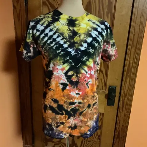Autumn colors hippie chic tie dye t shirt