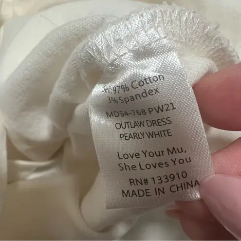 Show Me Your Mumu NEW NWT  Outlaw Dress Denim Mini Dress Pearly White