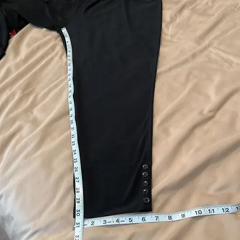 Haute today sz XXXL super cute black leggings with details at ankles EUC Black