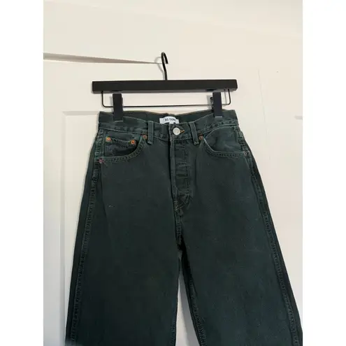 RE/DONE $285 High Rise Loose in Evergreen Dipped - 25