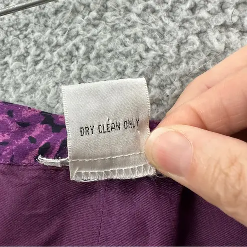 Vintage Laura Leigh Ltd 100% Silk Floral Maxi Skirt Fairy Grunge Boho Retro W 12 Purple