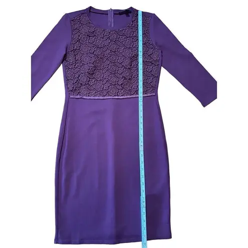 Max Mara Weekend Burgundy Provinom Jersey Lace Top Dress Sz M