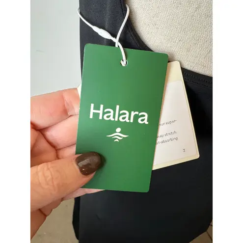 Halara Dress Women XL Black Softlyzero Airy Square Neck Corset Ruched Midi NWT