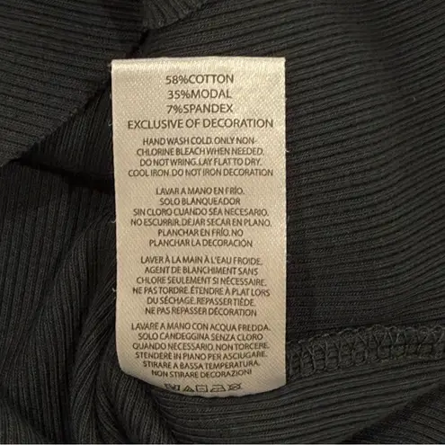 Boys Lie Tank Top One Size Black Bat Ribbed Crop Studded Gothic Y2K Streetwear