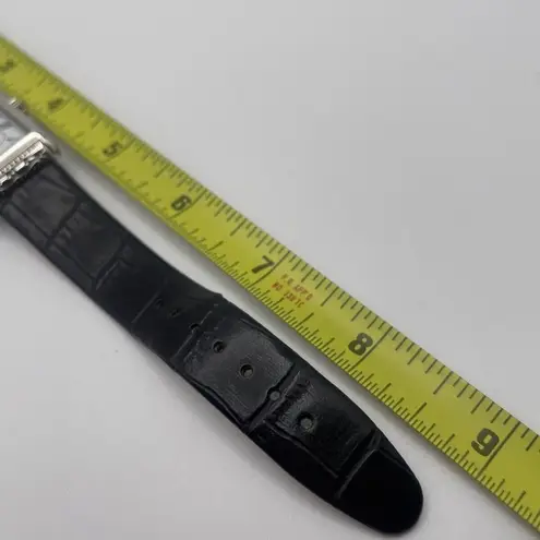 Coldwater Creek Working Watch Black Band / Silver Tone MSRP $59 Croc N Scroll