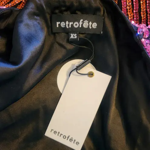 Retrofête Retrofete Gabrielle Robe Sequin Dress in Ombre Pink Orange Size XS NWT
