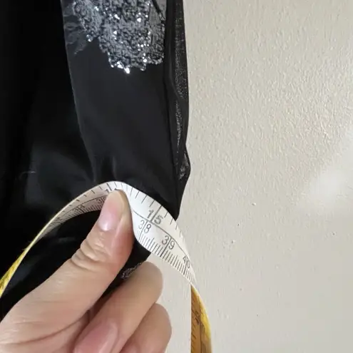 Vintage Y2K Byer Too Dress Sz L Chiffon Layered Whimsigoth Fairy Foral Gyaru Black