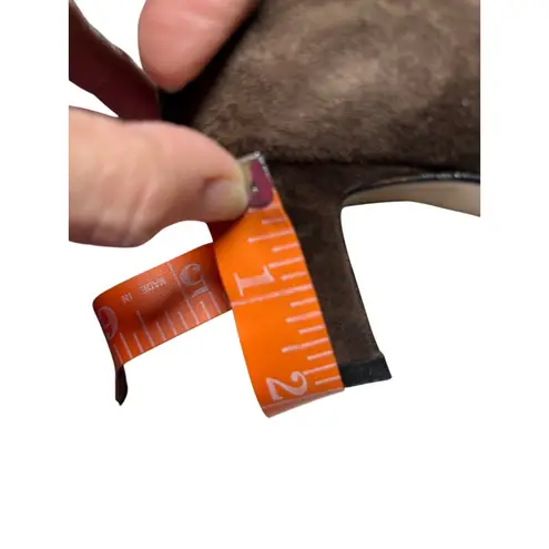 Brown Suede Sesto Meucci Buckle Pumps Women's Heels Size 7M Italy Vintage