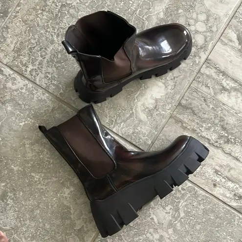 Circus by Sam Edelman Circus NY Sam Edelman Ana Platform Boots, Brown Size 8.5 NEW Retail $130