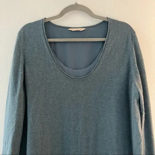 Soft Surroundings Sweater Teal Scoop Neck w/Chiffon Lining XL? *See Measurements