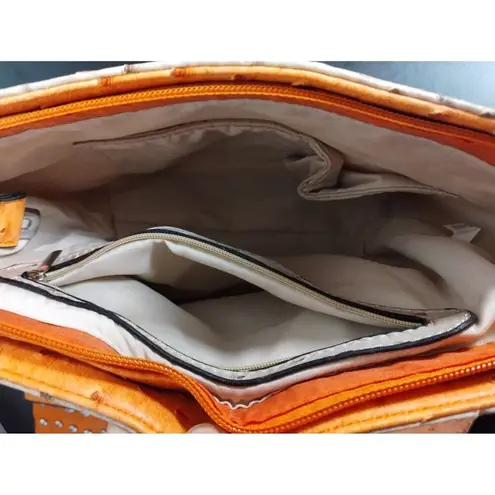 Jo Inc. Women's Beige/Orange Shoulder Bag Size S SKU 2049 Orange