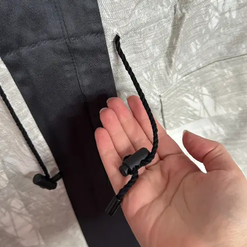 Simply Vera, Vera Wang Simply Vera Vera Wang kimono Coat Drawstring Waist Full Zip Gray, Black Trim S