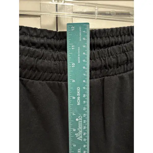 Army Military Jogger Sweatpants Blk/Camo Elastic Tie Waist Sz M Pockets Logo Black Size M