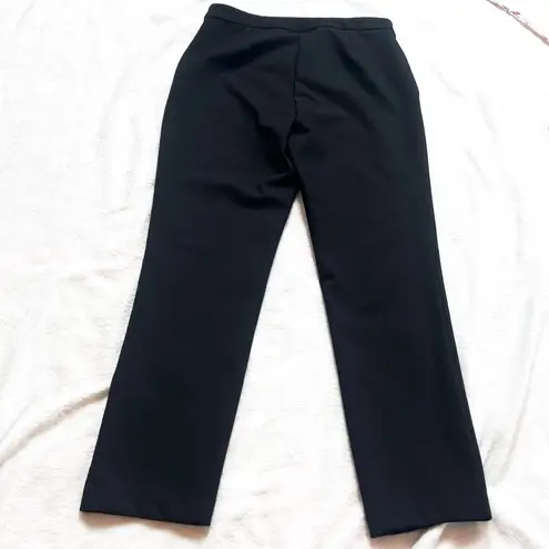Rachel Zoe  Pull On Mid Rise Ankle Pants Pockets Chino Solid Black Sz 6 Stretchy