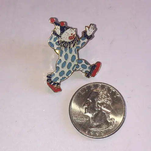 Colorful Clown Enamel Pin Blue