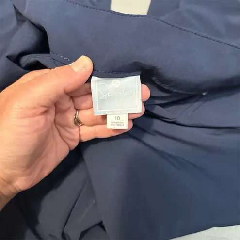 Dress Barn  Women's Cropped Pants Size‎ 10 Navy Blue Drawstring